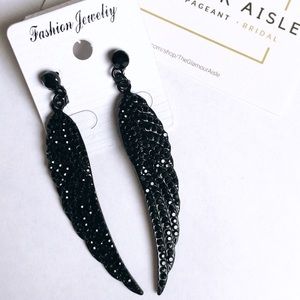 Black angel wings pageant prom special evening